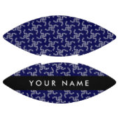 クリスマスガーランド，ブルー，あなたの名前，パーソナライズ アメリカンフットボール (パネル)