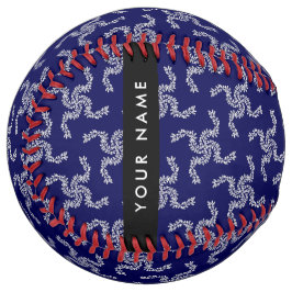 クリスマスガーランド，ブルー，あなたの名前，パーソナライズ ソフトボール