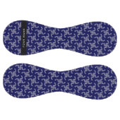 クリスマスガーランド，ブルー，あなたの名前，パーソナライズ ソフトボール (パネル)