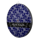 クリスマスガーランド，ブルー，あなたの名前，パーソナライズ ダーツボード (正面右)