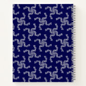 クリスマスガーランド,ブルー,あなたの名前,パーソナライズ ノートブック (裏面)