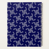 クリスマスガーランド，ブルー，あなたの名前，パーソナライズ プランナー手帳 (裏面)