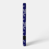 クリスマスガーランド，ブルー，あなたの名前，パーソナライズ SAMSUNG GALAXYケース (左側面)