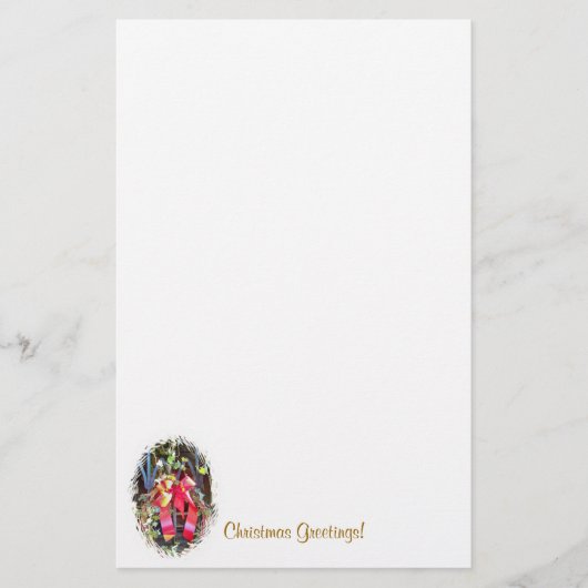 クリスマスガーランド 便箋 (正面)