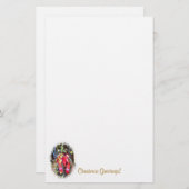 クリスマスガーランド 便箋 (正面/裏面)