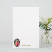 クリスマスガーランド 便箋 (スタンド正面)