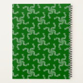 クリスマスガーランド，緑，あなたの名前，パーソナライズ プランナー手帳 (裏面)