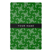 クリスマスガーランド,緑,あなたの名前,パーソナライズ ミニクリップボード (裏面)