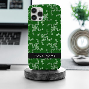 クリスマスガーランド,緑,あなたの名前,パーソナライズ iPhone 15 PRO MAXケース