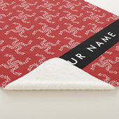 クリスマスガーランド,赤,あなたの名前,パーソナライズ シェルパブランケット (3/4)