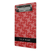 クリスマスガーランド,赤,あなたの名前,パーソナライズ ミニクリップボード (アングル2)