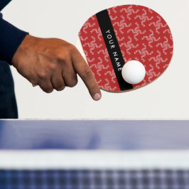 クリスマスガーランド，赤，あなたの名前，パーソナライズ 卓球ラケット