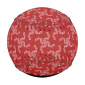 クリスマスガーランド,赤,あなたの名前,パーソナライズ 野球ボール (裏面)