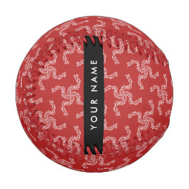 クリスマスガーランド,赤,あなたの名前,パーソナライズ 野球ボール