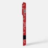 クリスマスガーランド，赤，あなたの名前，パーソナライズ iPhoneケース (左側面)