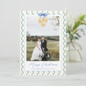 クリスマスガーランドJingleベルヴィンテージ写真Holiid シーズンカード (スタンド正面)