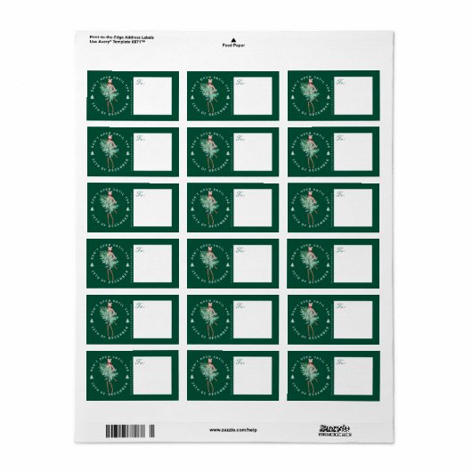 クリスマスガールが木を持つまで開かない ラベル (フルシート)