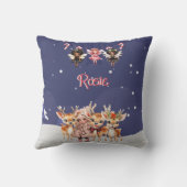 クリスマスガールのトナカイの甘い妖精 クッション (裏面)