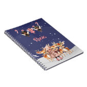 クリスマスガールのトナカイの甘い妖精 ノートブック (右側)