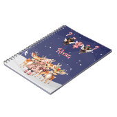 クリスマスガールのトナカイの甘い妖精 ノートブック (左側)