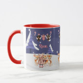 クリスマスガールのトナカイの甘い妖精 マグカップ (左)
