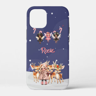 クリスマスガールのトナカイの甘い妖精 iPhone 12 MINI ケース