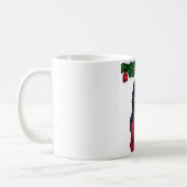 クリスマスガールのピクセルアート コーヒーマグカップ (左)