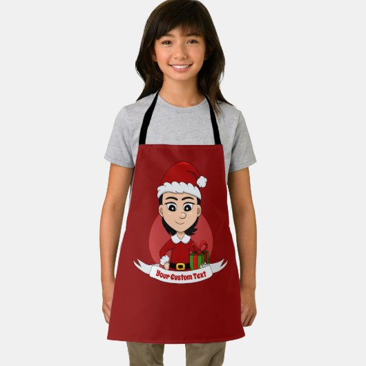 クリスマスガールの漫画のエプロン エプロン (インサイチュ)