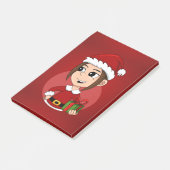 クリスマスガールの漫画のノート ポストイット (アングル)