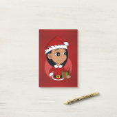 クリスマスガールの漫画のノート ポストイット (デスク上)