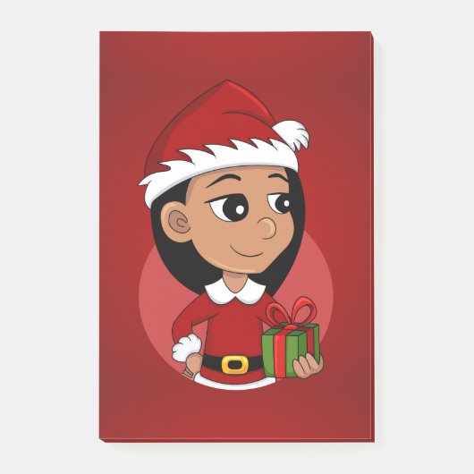 クリスマスガールの漫画のノート ポストイット (正面)