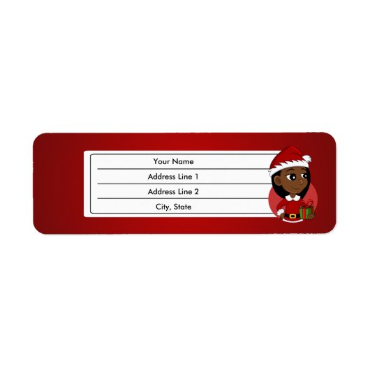 クリスマスガールの漫画のラベル ラベル (正面)