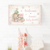 クリスマスガールの赤ちゃんシャワーを心待ちにできる 横断幕 (インサイチュ)