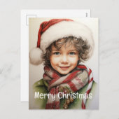 クリスマスガールカスタムの10の25 シーズンポストカード (正面/裏面)