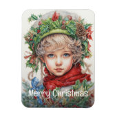 クリスマスガールカスタムの11の25 マグネット (縦)
