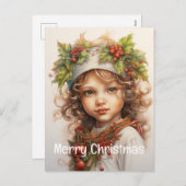 クリスマスガールカスタムの23の25 シーズンポストカード (正面/裏面)