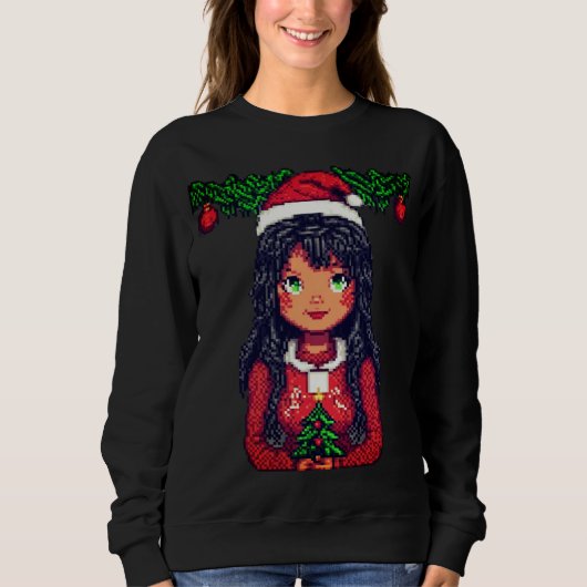 クリスマスガールスウェットシャツ スウェットシャツ (正面)