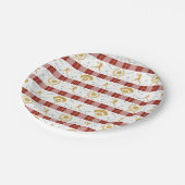 クリスマスガールズソフトボール選手 – 赤緑 ペーパープレート (アングル)