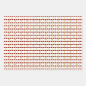 クリスマスガールズソフトボール選手 – 赤緑 ラッピングペーパーシート (正面)