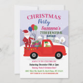 クリスマスガールズ誕生日サンタパーティーフェスティバル 招待状 (正面)