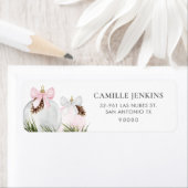 クリスマスガールベビーシャワー招待状 ラベル (インサイチュ)