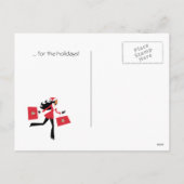 クリスマスガールホリデー葉書 – 個人またはビジネス シーズンポストカード (裏面)