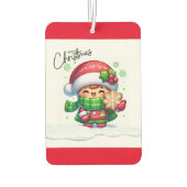 クリスマスガールホールディングクッキー カーエアーフレッシュナー (裏面)