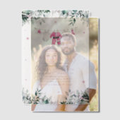 クリスマスガールメリーピンク小さな赤ちゃんシャワー ベラム紙招待状 (オフセット (カップル))