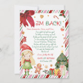 クリスマスガールレター 妖精からのレターカード 招待状 (正面)