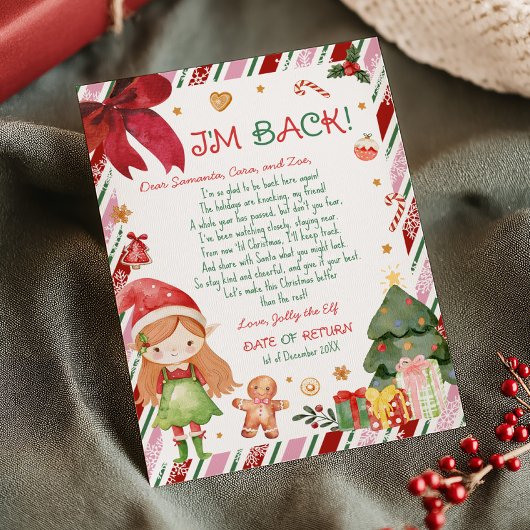 クリスマスガールレター 妖精からのレターカード 招待状