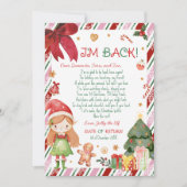 クリスマスガールレター 妖精からのレターカード 招待状 (正面)