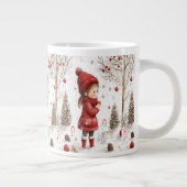 クリスマスガールレッドコートキャンディカン ジャンボコーヒーマグカップ (右)