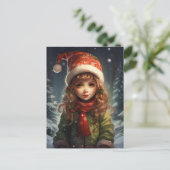 クリスマスガール小妖精や小人 シーズンポストカード (スタンド正面)