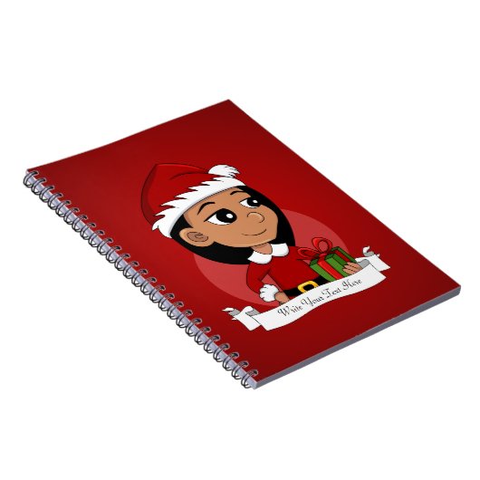 クリスマスガール漫画のノート ノートブック (右側)